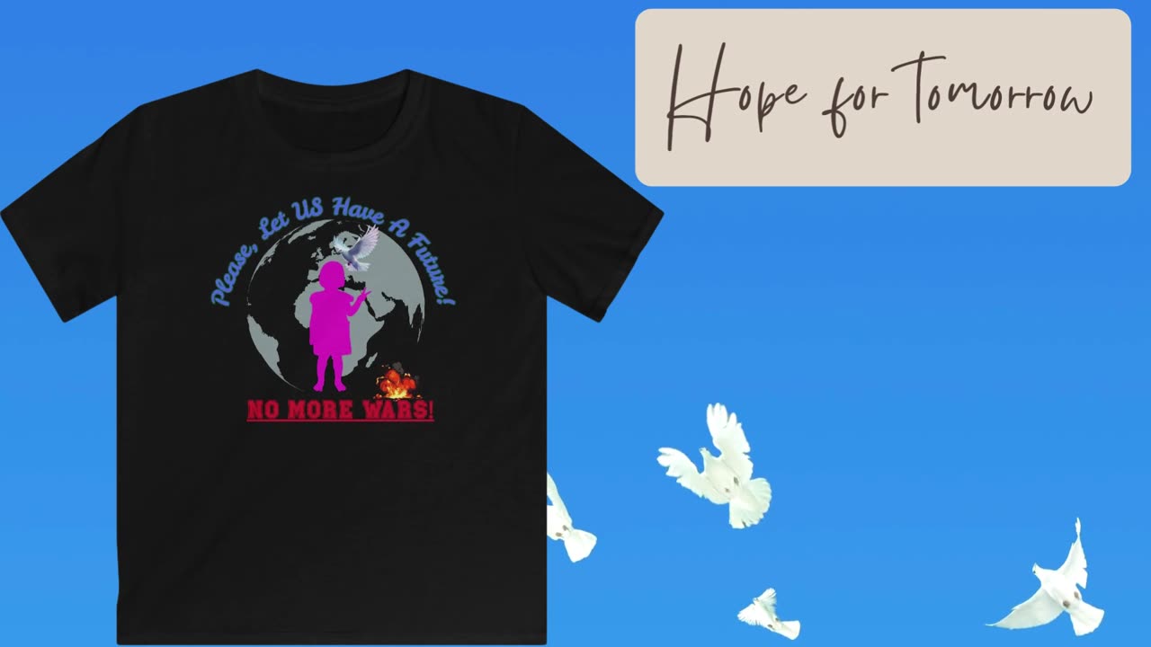 Shirt, Peace t-shirt, Future Message Protest T-Shirt, Give Children a Future!