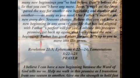 You Can Have Another New Beginning