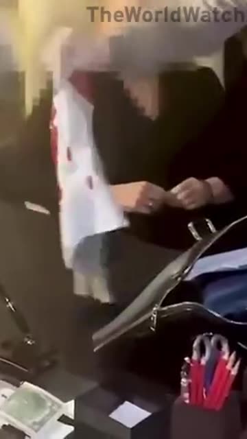 Ukrainain politcian Yulia Tymoshenko has bundles of cash found in her office