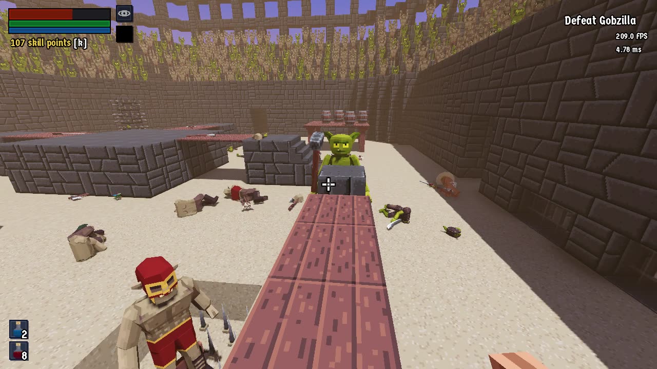 KICKSALOT 0.6.0.02 Arena - Gobzilla cannot climb + does not try to go around