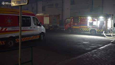 ‼️ A supermarket caught fire in Mykolaiv as a result of a Russian drone attack.