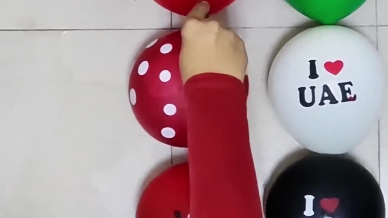 I Love UAE Water Balloons Popping & Reverse I ASMR Satisfying Video
