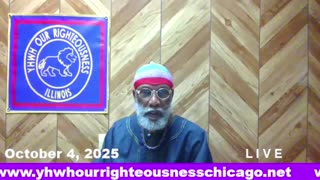 Sabbath with YHWH OUR RIGHTEOUSNESS Chicago [Saturday, October 4, 2025] 10:00 a.m. Central/11:00 a.m. Eastern (Jews and Amalekites are Edomites, descendants of Esau. Jews are not Yisraelites)