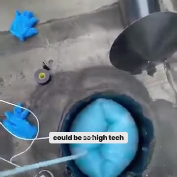 Why Is This Worker Kicking a Blue Tube The Shocki