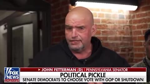 John Fetterman tells Fox News he would vote with the GOP to avoid a shutdown