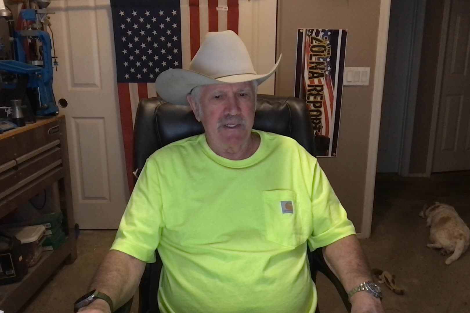 Senator Anwar Holds Sign At Rally, "Cholesterol Do Your Job!