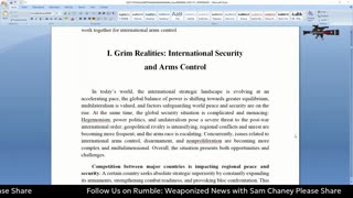 Chinese Disarmament Policy, Aegean Militarization, Ukraine Negations & Flee or Die