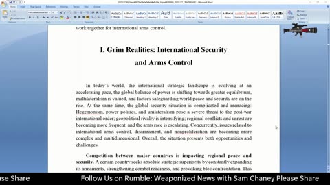 Chinese Disarmament Policy, Aegean Militarization, Ukraine Negations & Flee or Die