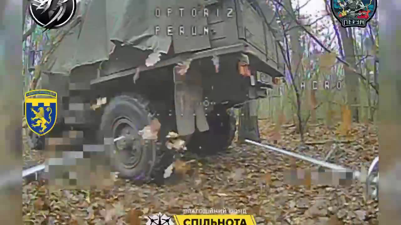 Multiple Russian Heavy Vehicles Destroyed Inside Forest