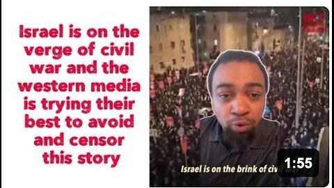 Israel is on the verge of civil war and the western media is trying their best to avoid and censor this story