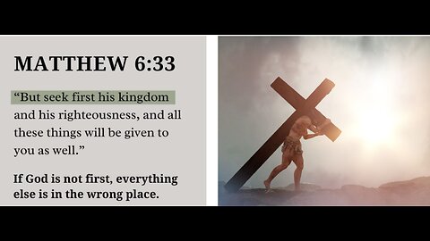 If we focus on God, all the other aspects of our life will align where they need to be