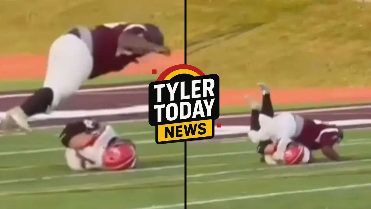High school football player FRACTURES opposing players spine