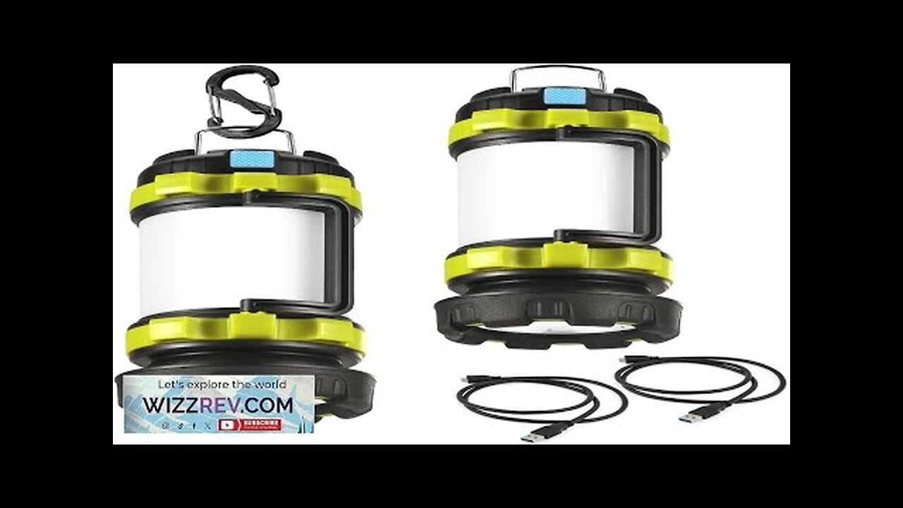 2 Pack LED Camping Lantern Flashlight Rechargeable Consciot Portable Torch with 6 Review