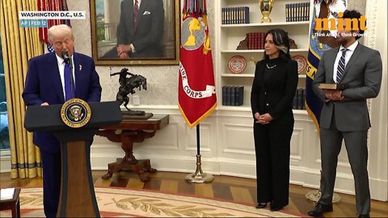 Trump's Pick Tulsi Gabbard Finally Takes Oath As Director Of National Intelligence In Oval Office