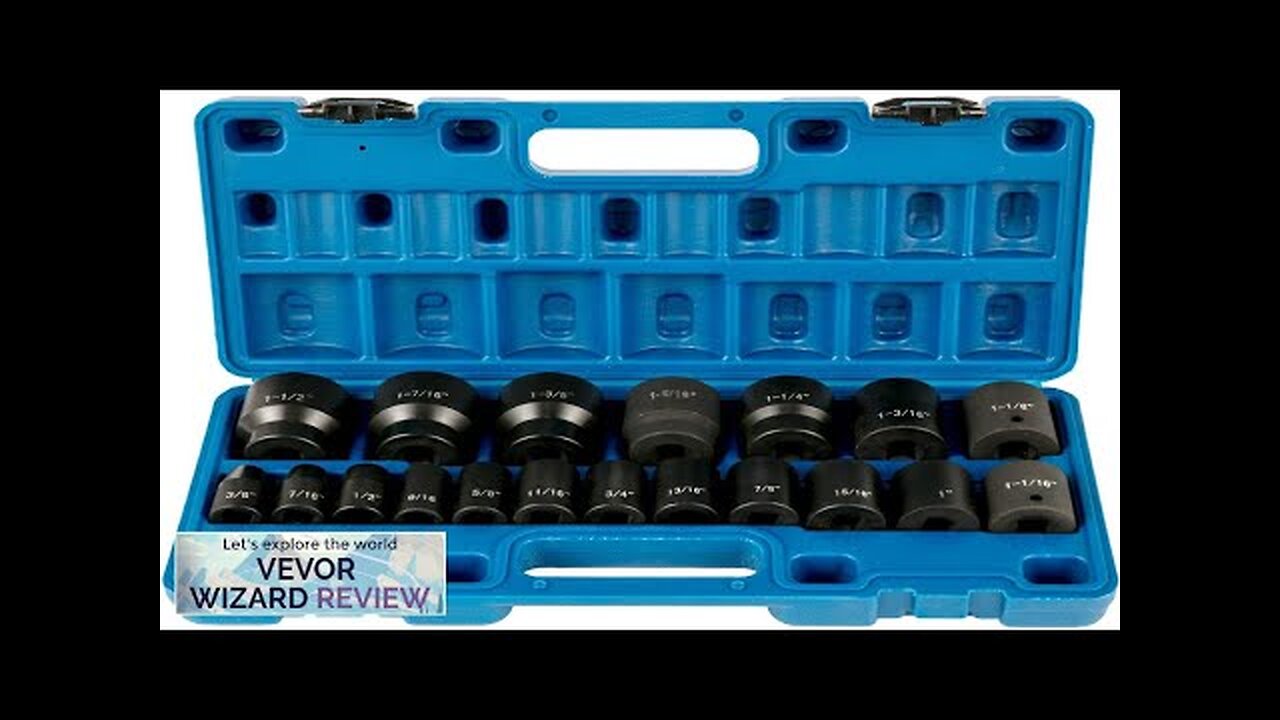 thumbnail image 2 of 19 Piece 1/2 Inch Drive Impact Socket Set SAE 3/8 To 1-1/2 – 6 Point Extensions 2 of 6