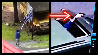 Man RIPS DOWN Trump Banner Then Tries To SHOOT Owner