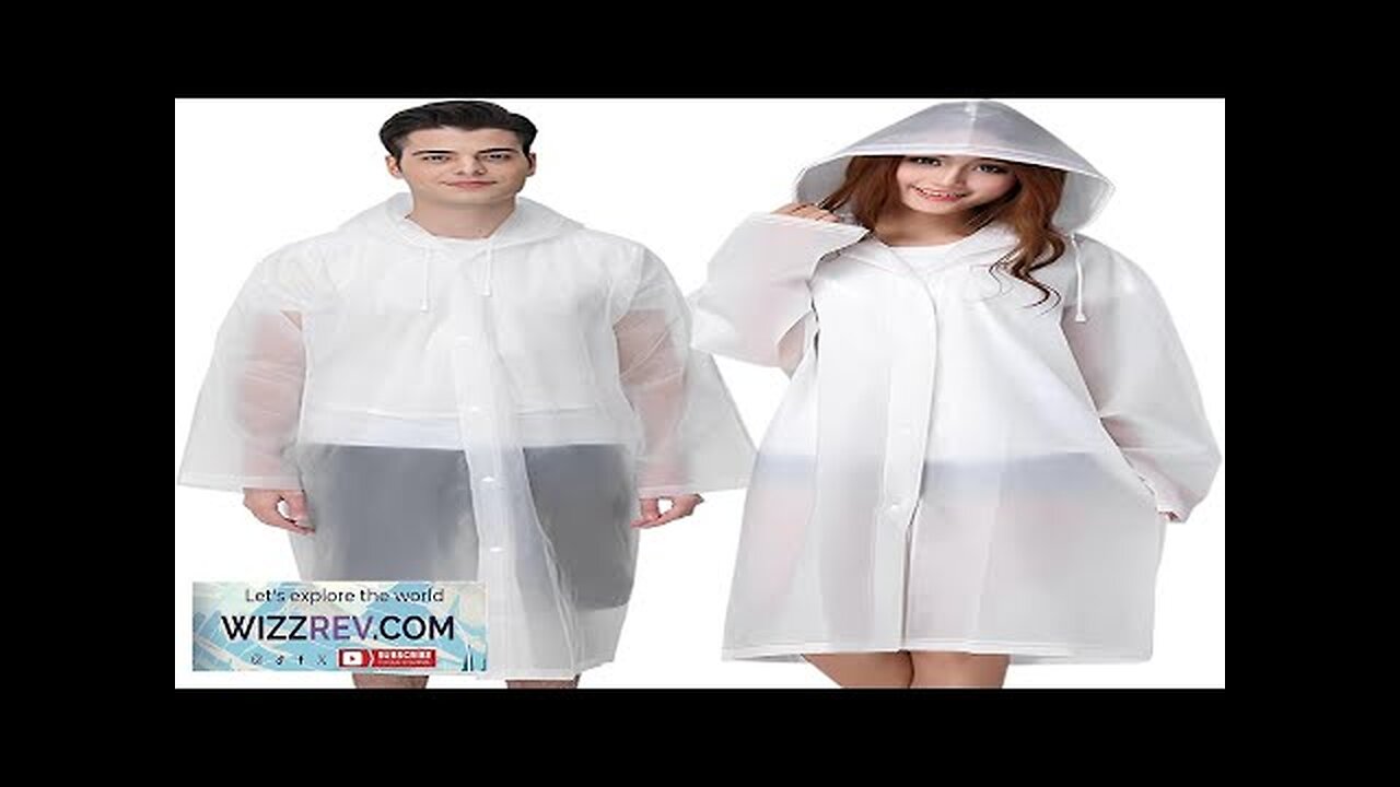 Cosowe Rain Ponchos for Adults Reusable 2 Pcs Raincoats Emergency for Women Review