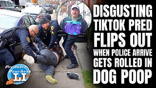 DISGUSTING TikTok Pred FLIPS OUT When Police Arrive - Gets SLAMMED Into Dog Poop (Williamsport, PA)