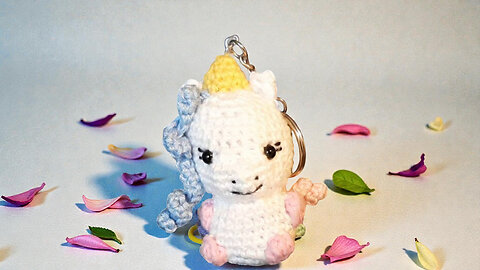 Amigurumi Mini Unicorn Keychain