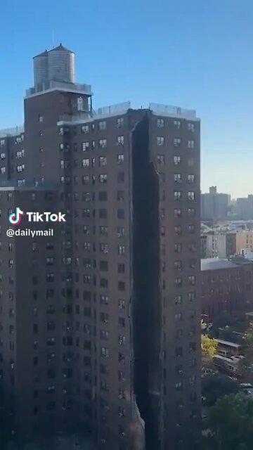 The entire corner of a building in the Bronx has collapsed.