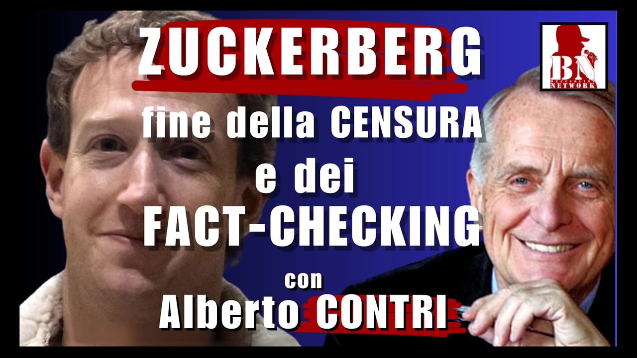 ZUCKERBERG fine della CENSURA e dei FACT-CHECKING | Il Punt🔴 di Vista di Alberto CONTRI