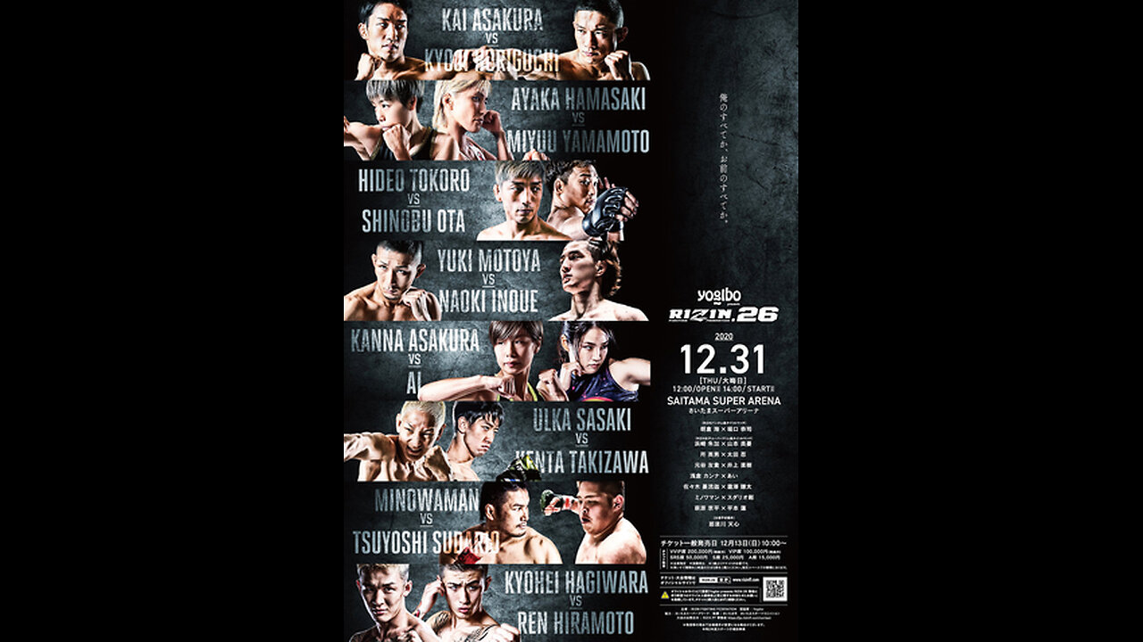 RIZIN.26 - Dec 31 2020 - Saitama Super Arena