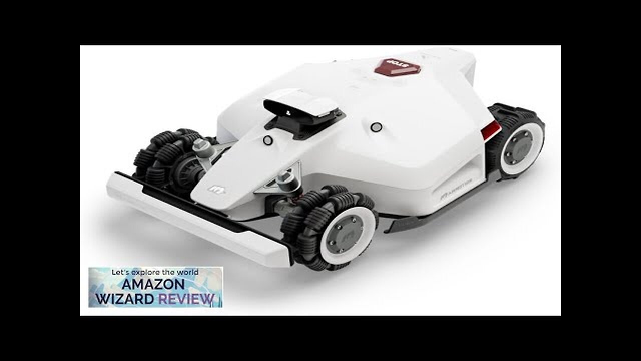 LUBA 2 AWD 10000 Robot Lawn Mower Perimeter Wire Free Robotic Lawnmower Review