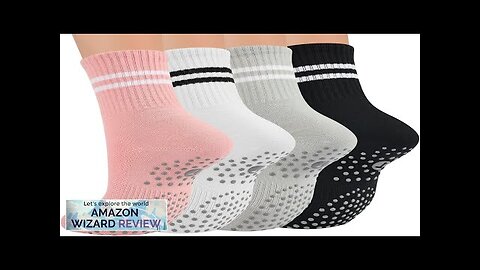 Toes Home Pilates Socks for Women with Non Slip Grippers Yoga Crew Review