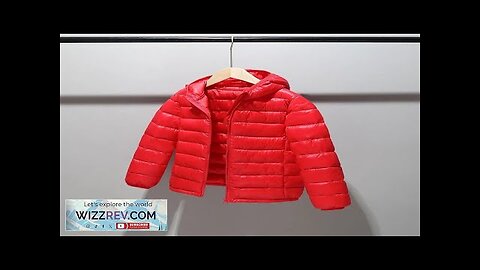 2023 Boy Girl Outerwear Teen Hooded Cotton Padded Tops Teenager Light Clothes Review