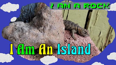 Lost And Lonely Lizard On A Fortress Deep And Mighty ~ Simon And Garfunkel - I Am A Rock ~ Music Video With Lyrics!