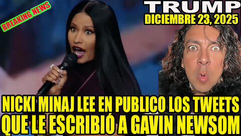 MICKI MINAJ LEE EN PUBLICO LOS TWEETS BURLONES QUE LE ESCRIBIÓ A NEWSOM