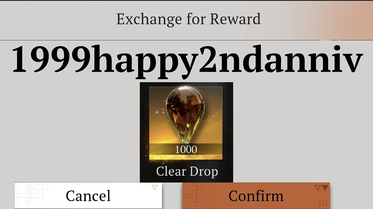 October 1, 2025 Clear Drop Code (Reverse 1999)
