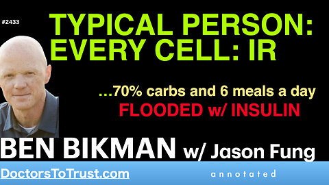 BEN BIKMAN f3 | TYPICAL PERSON: EVERY CELL: IR …70% carbs and 6 meals a day FLOODED w/ INSULIN