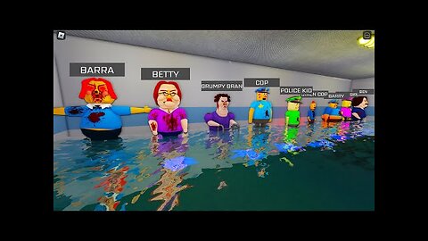 WATER NIGHTMARE MODE! I BECOME ALL NEW WATER MORPHS in BARRY'S PRISON RUN! FULL GAME (#Roblox) #obby