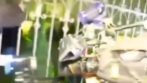 Protestors attempting to storm the Presidential Palace in Tbilisi, Georgia.