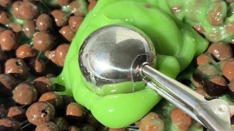PEBBLE SLIME SCOOP ASMR 🥄
