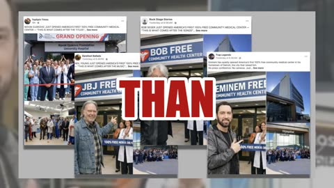 Fact Check: Posts About '100% Free Community Health Center' Opened By Celebs NOT Real -- Clickbait