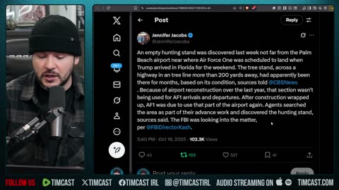 Assassination Plot On Trump FOILED, Hunting Platform Found Aimed At Air Force One | Tim Pool