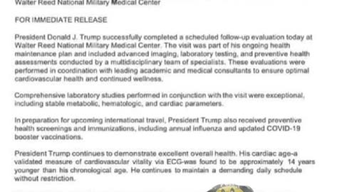 המרדים משבח את טראמפ שקיבל חיסון קורונה ושפעת ומודה לכולם על החזרת החטופים חוץ מביבי נתניהו שאותו הוא שוכח