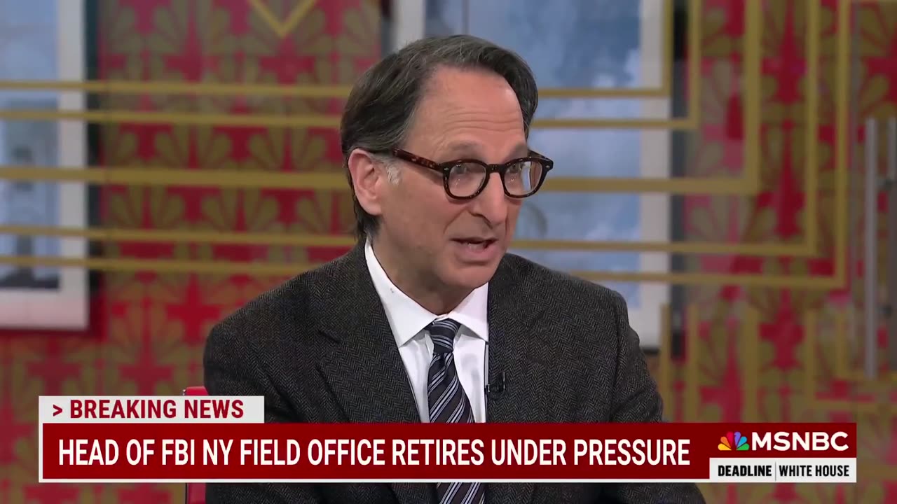 BREAKING 🚨 MSNBC is panicking because the head of the SDNY FBI field office was forced out