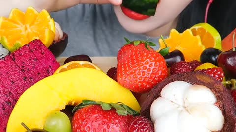 Banana & Mango Mukbang | Sweet and Healthy Snack