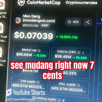 moo deng price prediction crypto coin 18% #fyp
