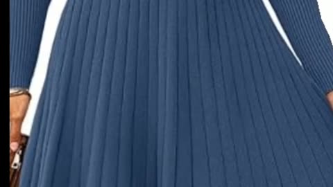 ZESICA Women's Long Sleeve Midi Sweater Dress 2025 Fall Crewneck