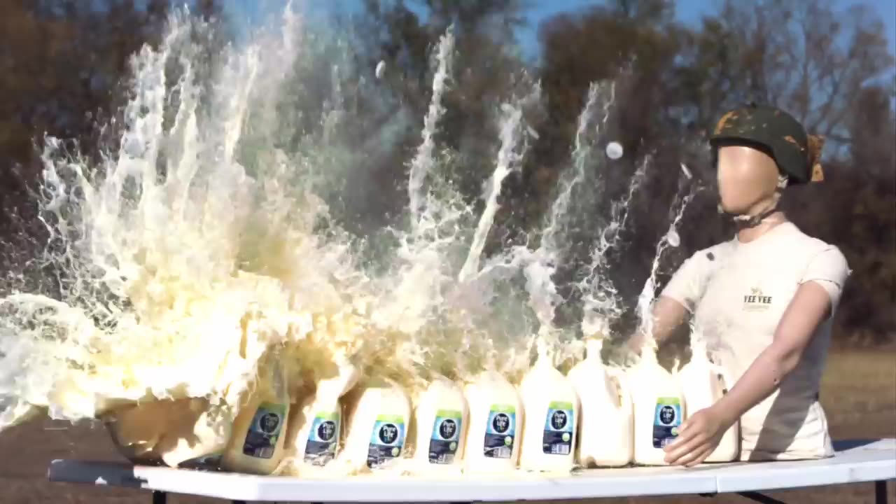 How Much Egg Nog Does it Take to Stop a Bullet?