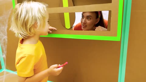 Children transform into superheroes with avocado toys