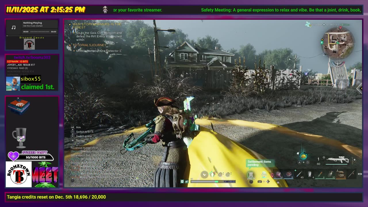 Destiny 2 - 11/11/25 New weekly reset, now Once Human time. | D2-18,757 hrs