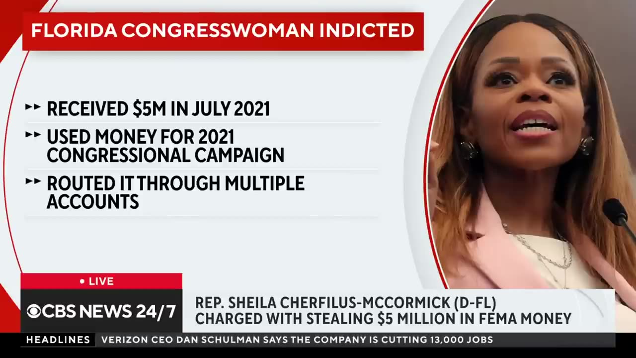 Rep. Sheila Cherfilus-McCormick charged for allegedly misusing federal emergency funds
