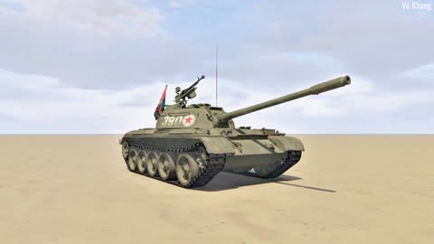 The T-54A medium tank with high firepower