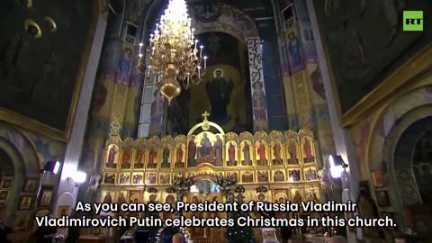 🇷🇺 Russian Pr. Putin attends a ceremony at St. George the Victorious Christian Church