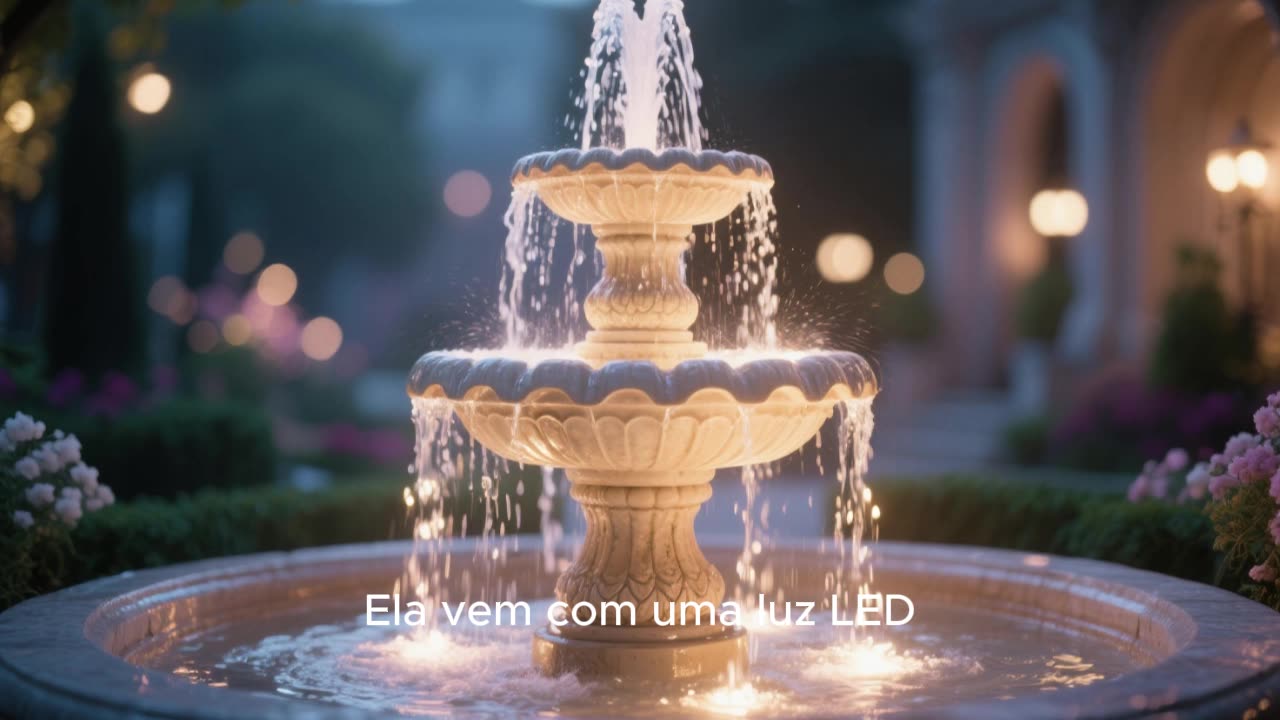 fonte decorativa zenlight com led